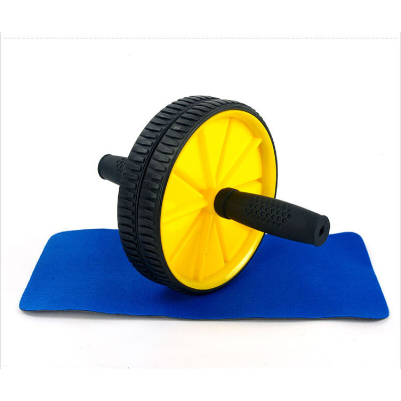 MOMHWMMYDHW健腹轮腹肌轮收瘦腰腹轮滚轮巨轮静音家用运动健身器材体育用品 黄色